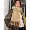 Cross-border scarf wholesale e-commerce live streaming supply chain supply 25 double-sided series of core yarn satin dyed double-sided details Picture